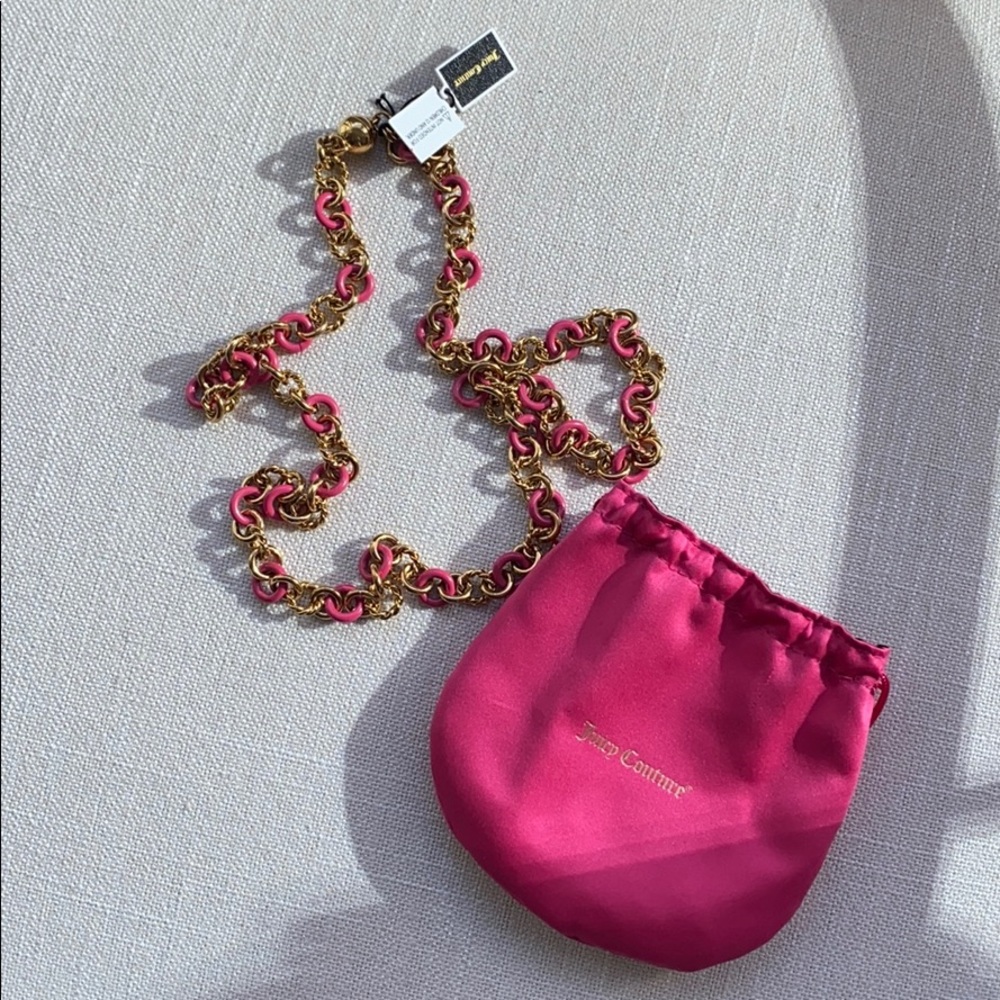Juicy Couture Pink and Gold Necklace. NWT.